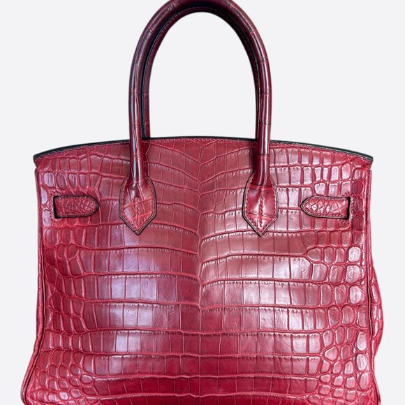 Hermes Red Crocodile & Gold Hardware Birkin 30 - Picture 3 of 8
